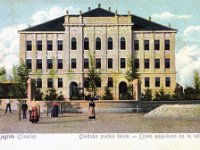 Draškovićeva ulica oko 1905. godine. Pučka škola (današnja škola dr. Ivan Merz)